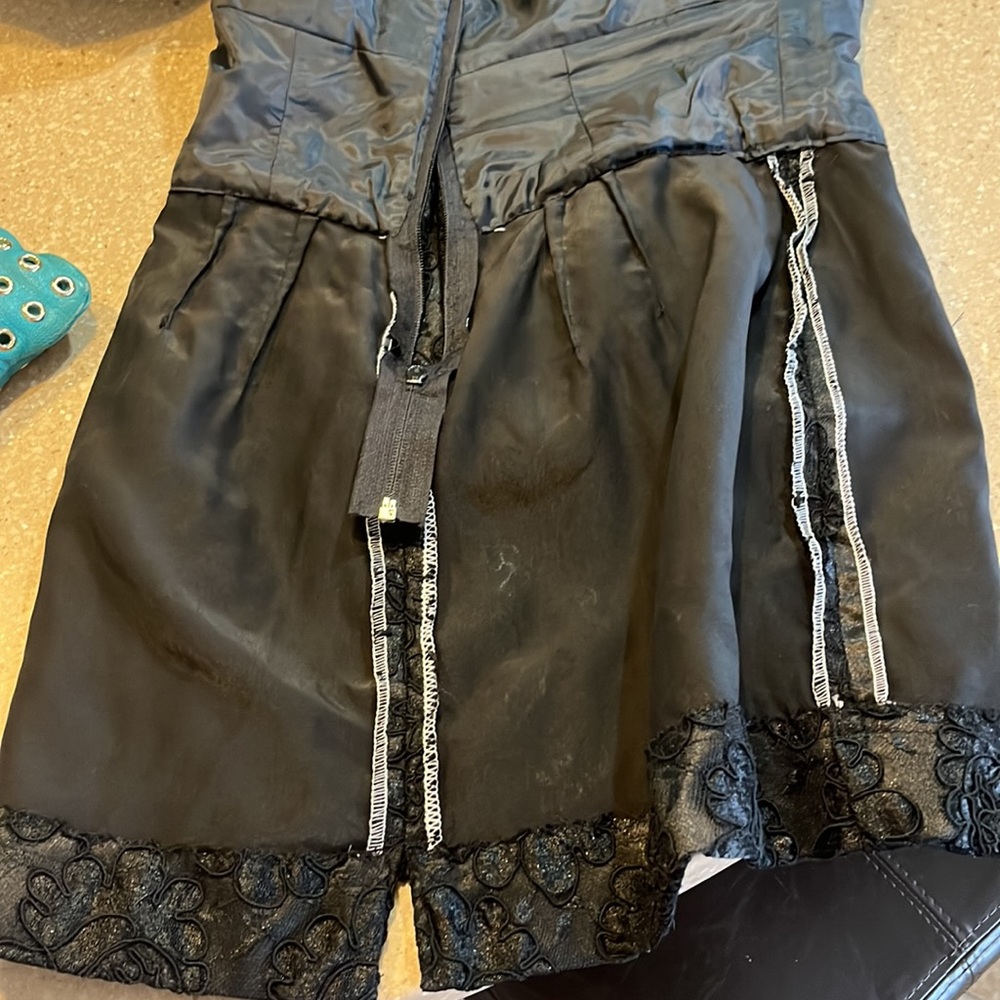 Stunning Vtg Handmade Lace & Sparkle Halter Dress - Picture 10 of 10